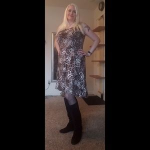 Calvin Klein Dress Size 14 Animal Print NWT